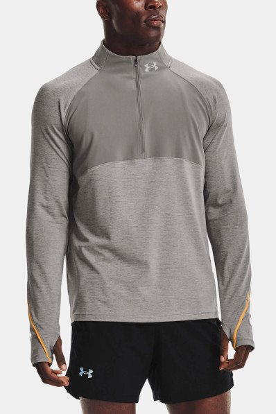 Tričko Under Armour UA Qualifier Run 2.0 1/2 Zip Gray