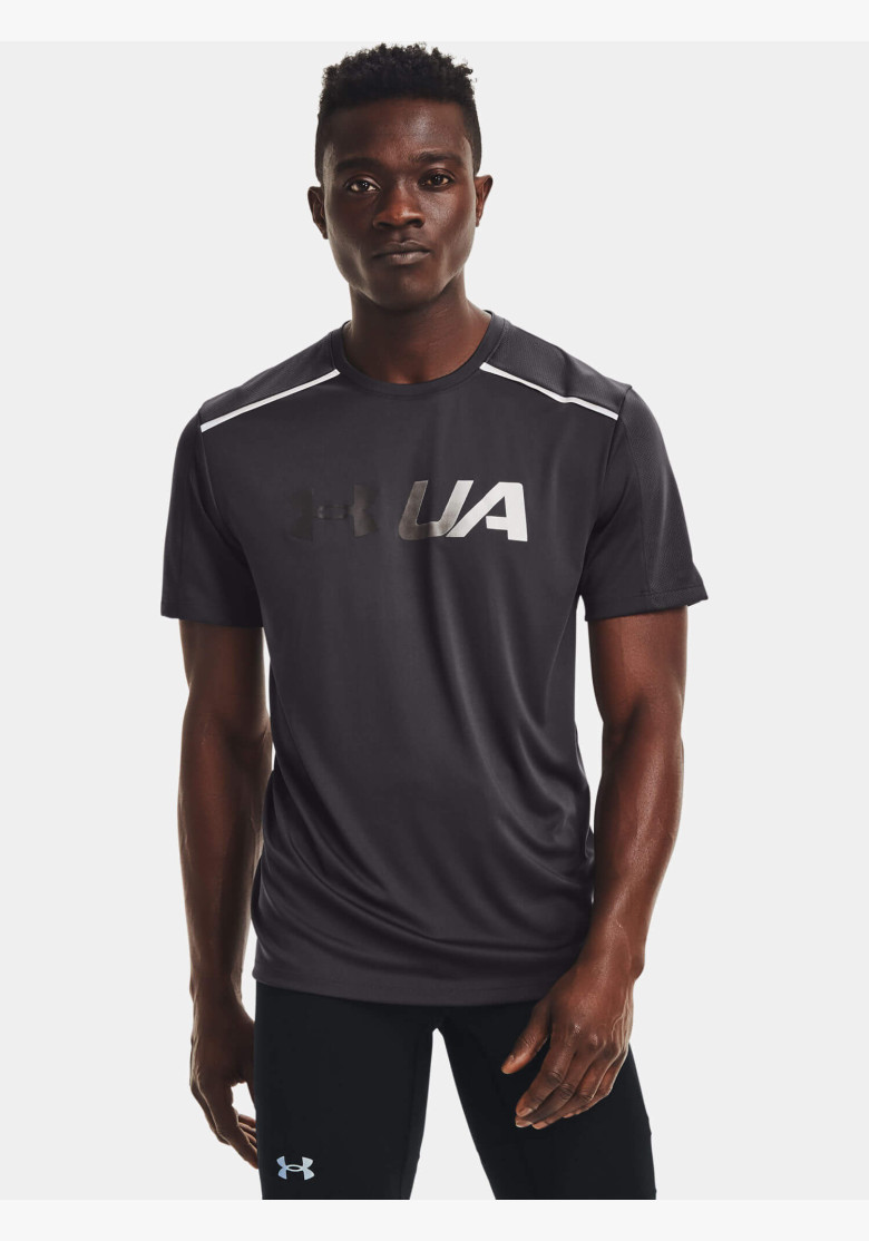 Tričko Under Armour UA RUN Graphic Print Fill SS Jet Gray