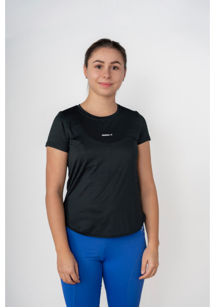 NEBBIA FIT Activewear tričko “Airy” s reflexným logom čierna