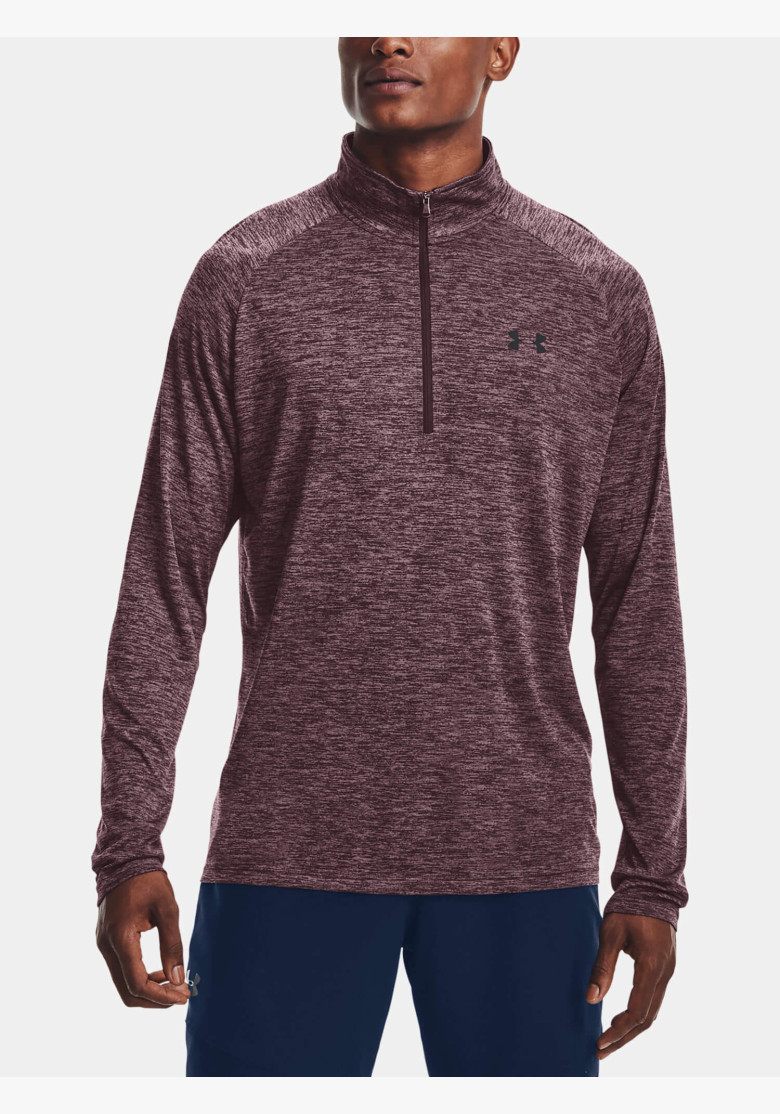 Tričko Under Armour UA Tech 2.0 1/2 Zip Ash Plum