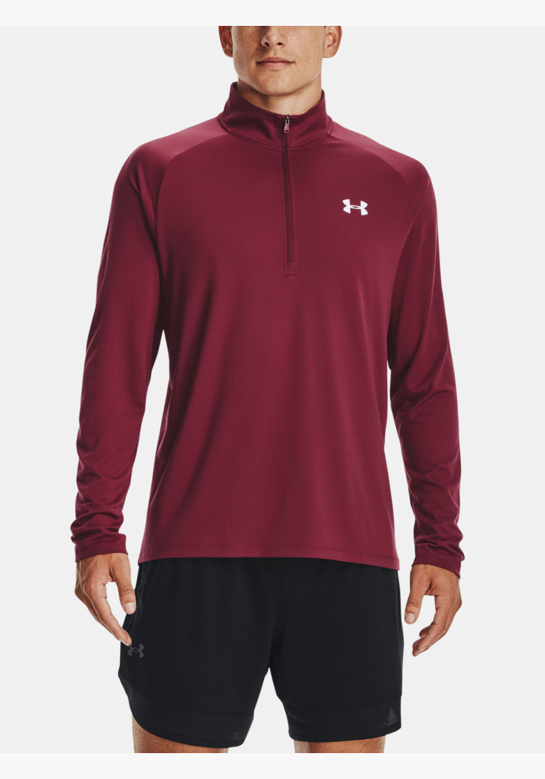 Tričko Under Armour UA Tech 2.0 1/2 Zip League Red