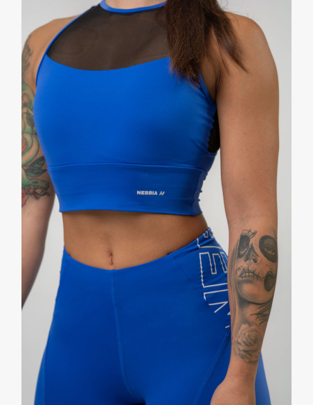 NEBBIA FIT Activewear padded sports bra blue