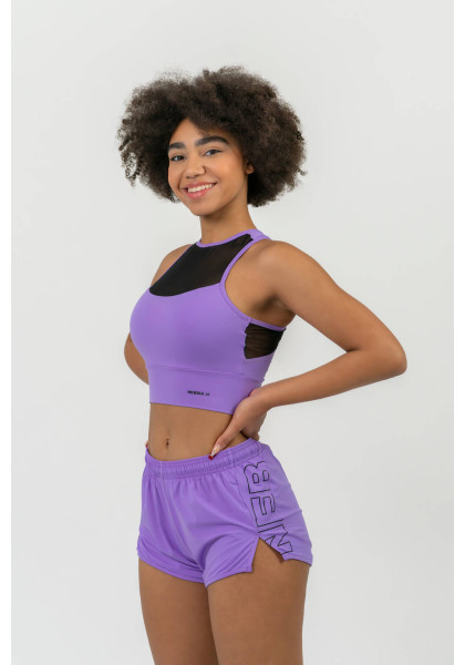 NEBBIA FIT Activewear vystužená športová podprsenka lila