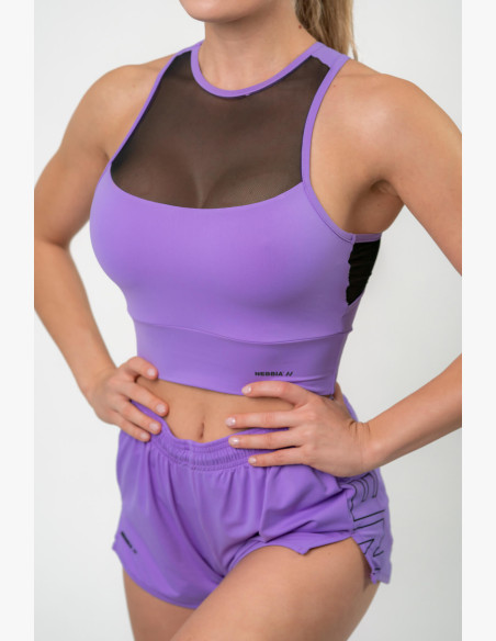 NEBBIA FIT Activewear padded sports bra lilac