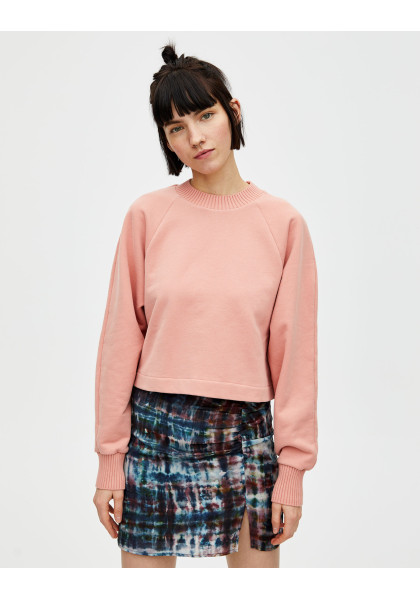 Cropped sweatshirt with ribbed trims Pull & Bear