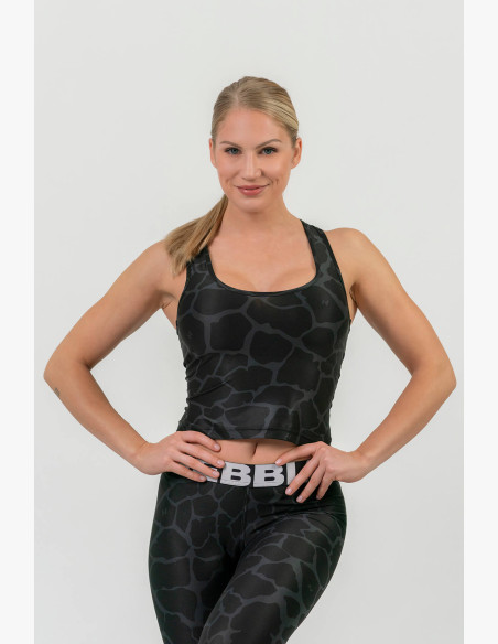 NEBBIA NATURE-INSPIRED sporty crop top Racer back