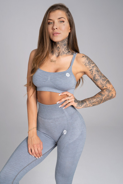 Fitness podprsenka Gym Glamour Seamless Steel Melange