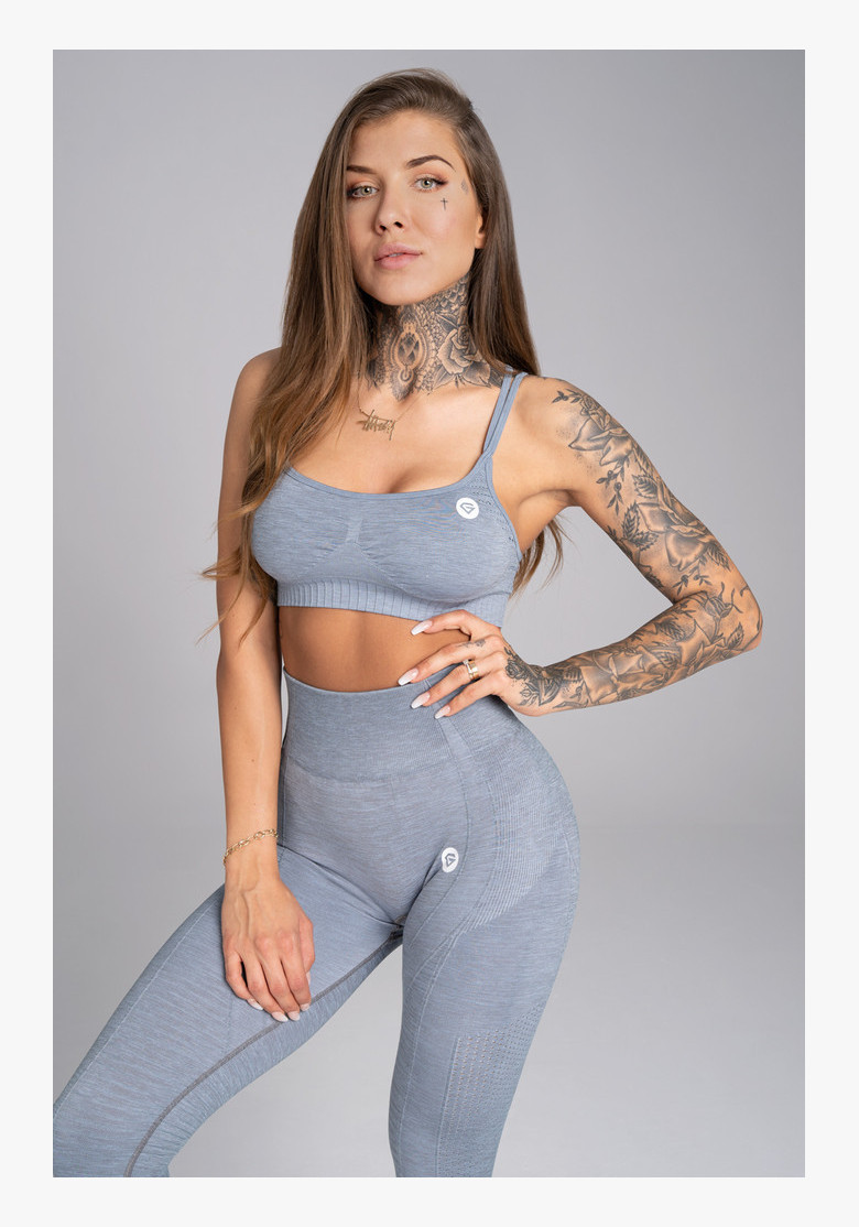 Fitness podprsenka Gym Glamour Seamless Steel Melange