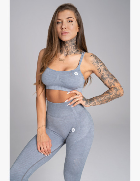 Fitness bra Gym Glamour Seamless Steel Melange