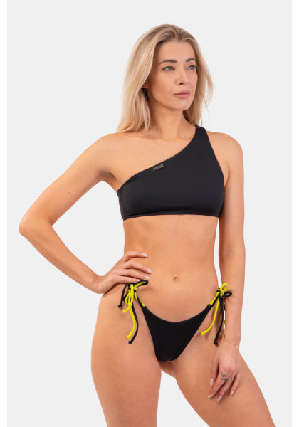 NEBBIA Bandeau Bikini plavky na jedno rameno (vrchný diel) čierna
