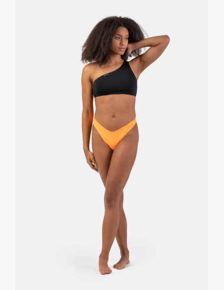 NEBBIA Bandeau One shoulder bikini (top) black