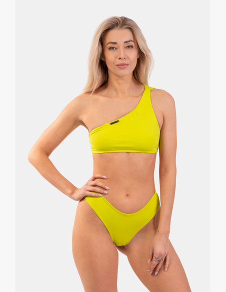NEBBIA Bandeau Bikini one shoulder swimsuit (top) green