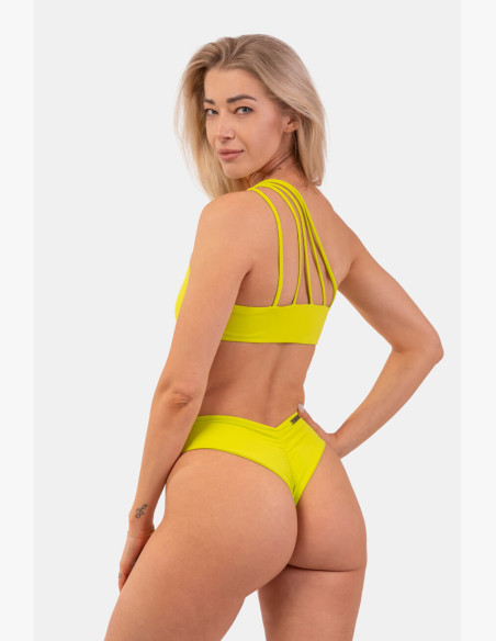 NEBBIA Bandeau Bikini one shoulder swimsuit (top) green