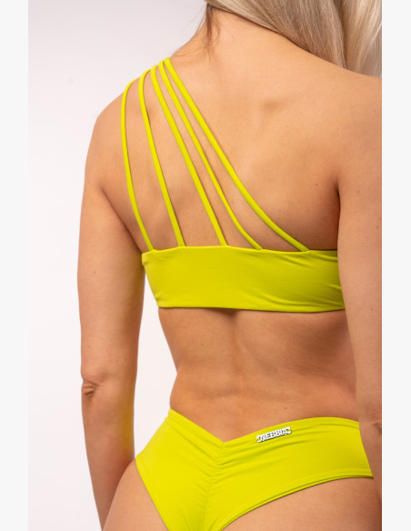 NEBBIA Bandeau Bikini one shoulder swimsuit (top) green