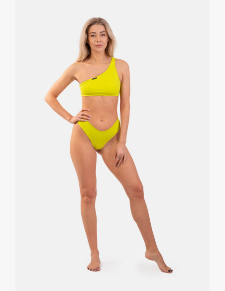 NEBBIA Bandeau Bikini one shoulder swimsuit (top) green