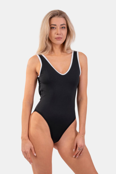 NEBBIA All black swimsuit French style black