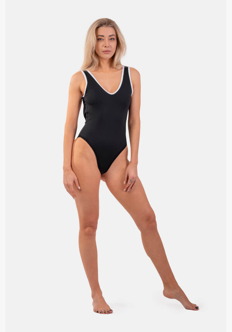 NEBBIA All black swimsuit French... NEBBIA All black swimsuit French...