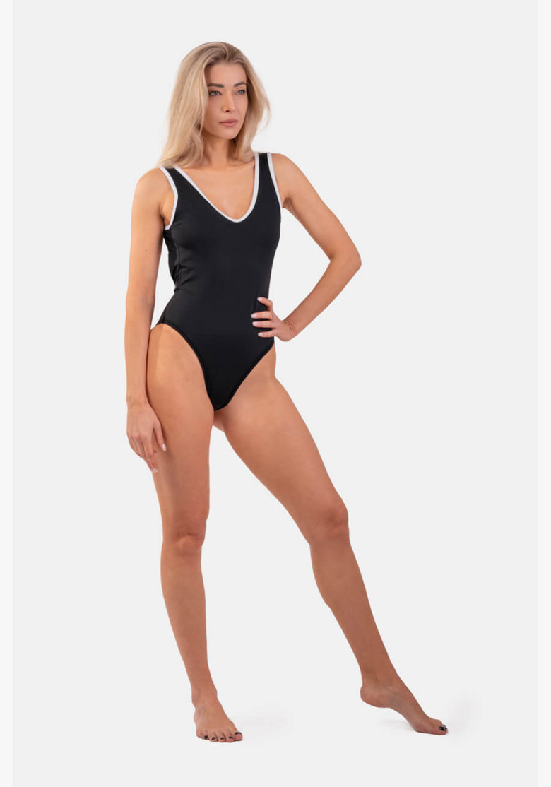 NEBBIA All black swimsuit French... NEBBIA All black swimsuit French...