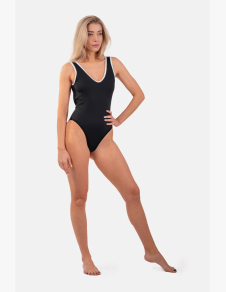 NEBBIA All black swimsuit French style black