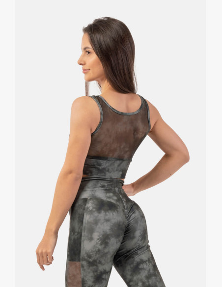 NEBBIA Green ECO sports bra "Breathe" with mesh green