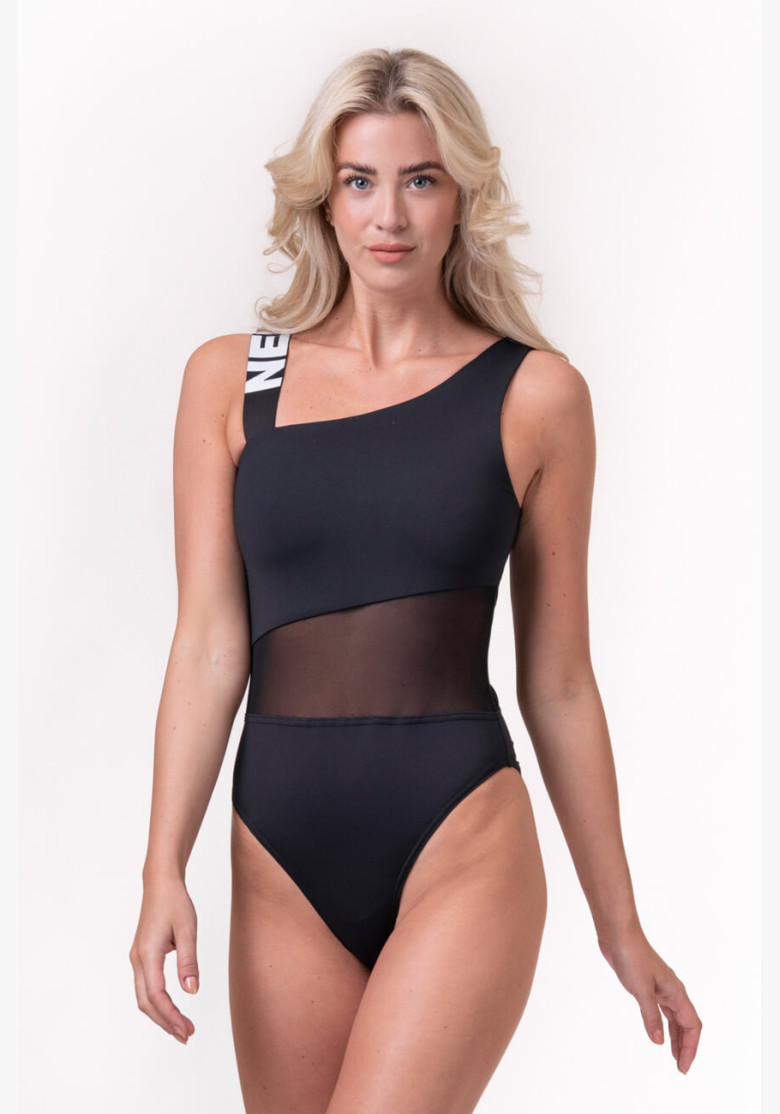 NEBBIA One Shoulder Sporty plavky čierna