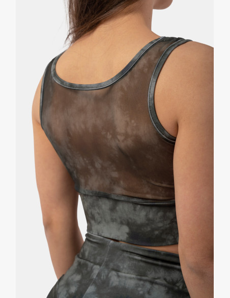 NEBBIA Green ECO sports bra "Breathe" with mesh green