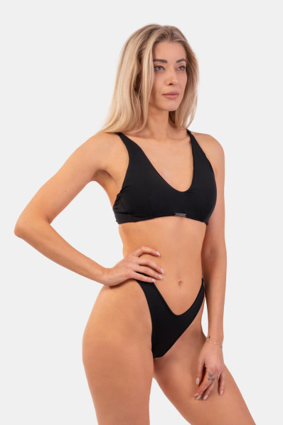 NEBBIA Triangle Bralette swimsuit with padding (top) black