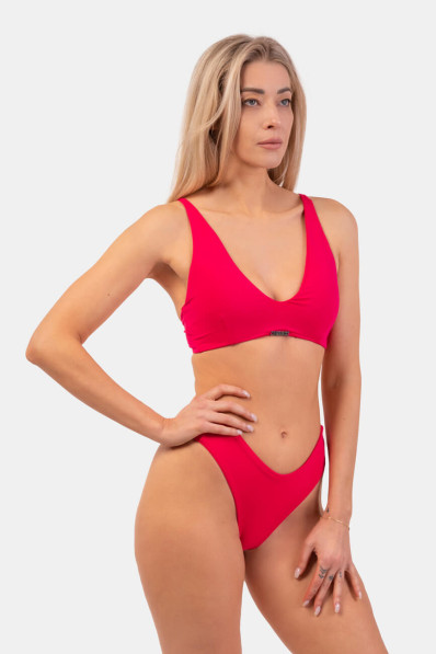 NEBBIA Triangle Bralette swimsuit with padding (top) red