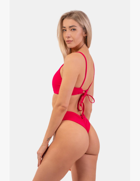 NEBBIA Triangle Bralette swimsuit with padding (top) red