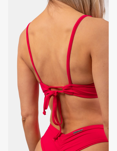 NEBBIA Triangle Bralette swimsuit with padding (top) red