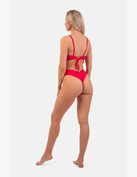 NEBBIA Triangle Bralette swimsuit with padding (top) red