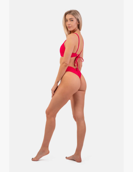 NEBBIA Triangle Bralette swimsuit with padding (top) red