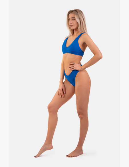 NEBBIA Triangle Bralette swimsuit with padding (top) blue