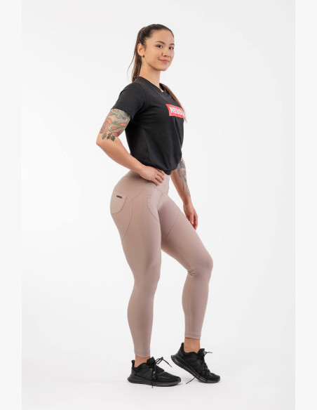 NEBBIA Lifting Effect Bubble Butt High Waist Leggings Beige