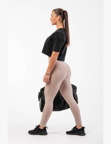 NEBBIA Lifting Effect Bubble Butt High Waist Leggings Beige