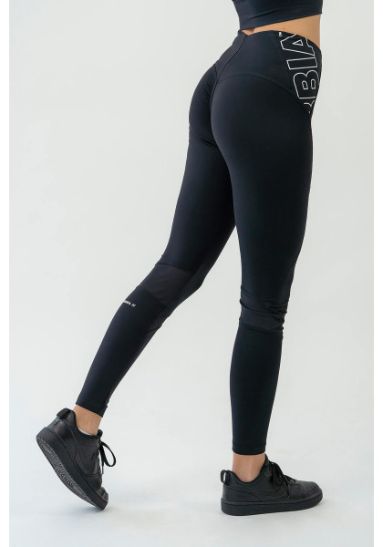 NEBBIA FIT Activewear legíny s vysokým pásom čierna