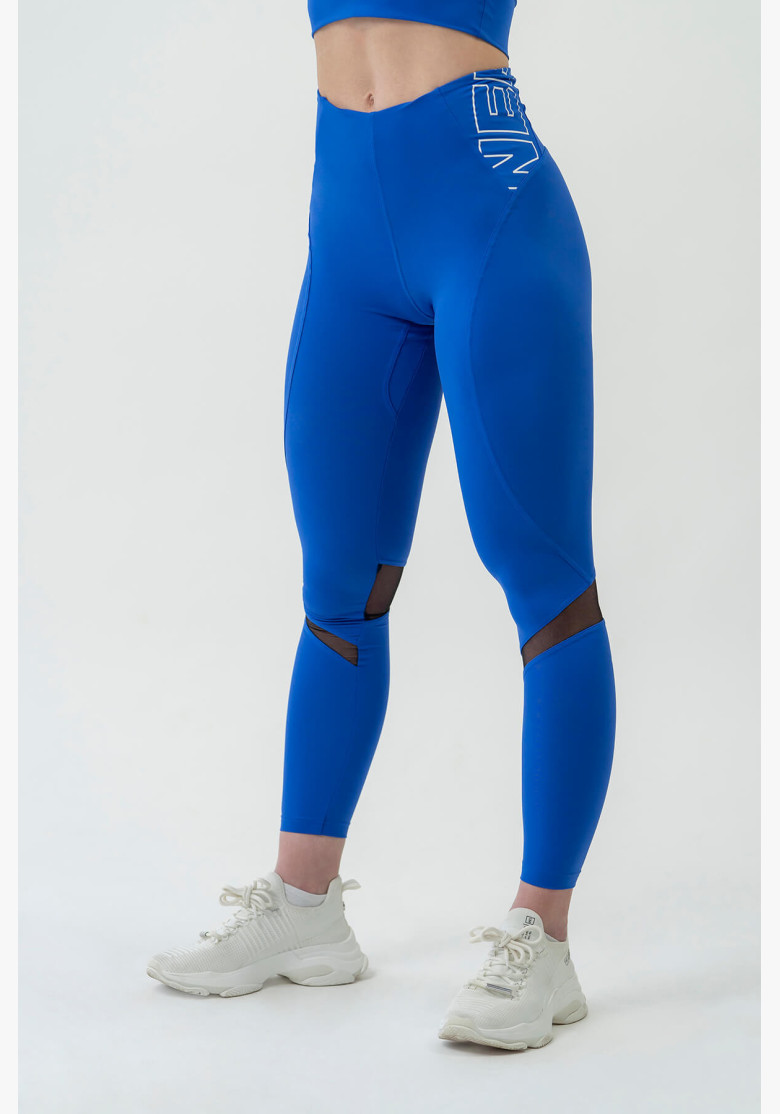 NEBBIA FIT Activewear legíny s vysokým pásom modrá