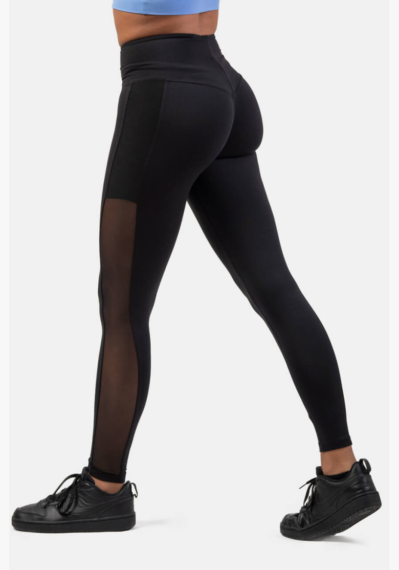 NEBBIA Black "Breathe" leggings with... NEBBIA Black "Breathe" leggings with...