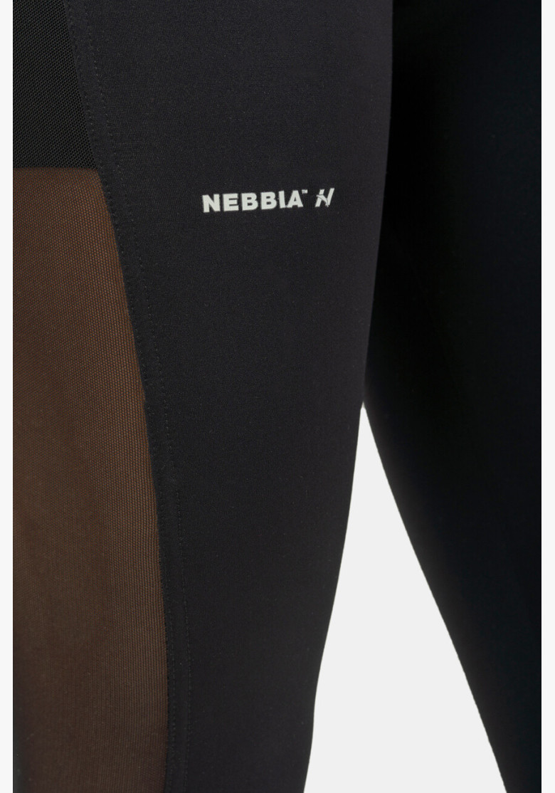 NEBBIA Black "Breathe" leggings with... NEBBIA Black "Breathe" leggings with...