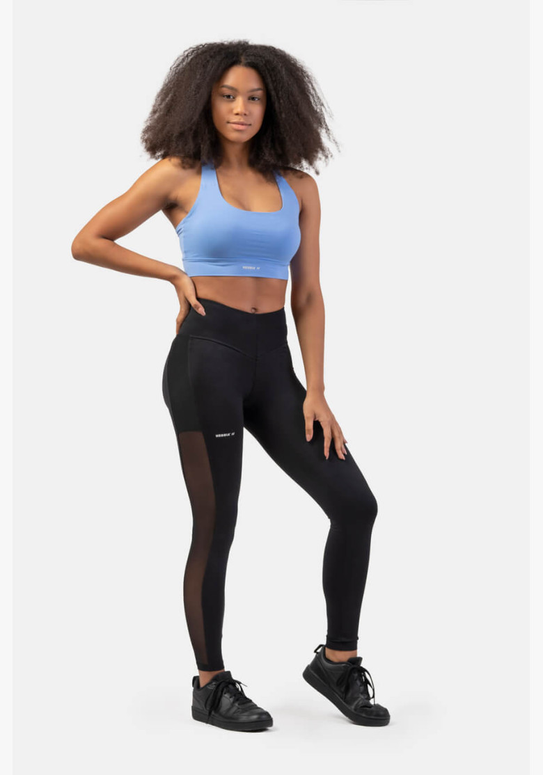 NEBBIA Black "Breathe" leggings with... NEBBIA Black "Breathe" leggings with...