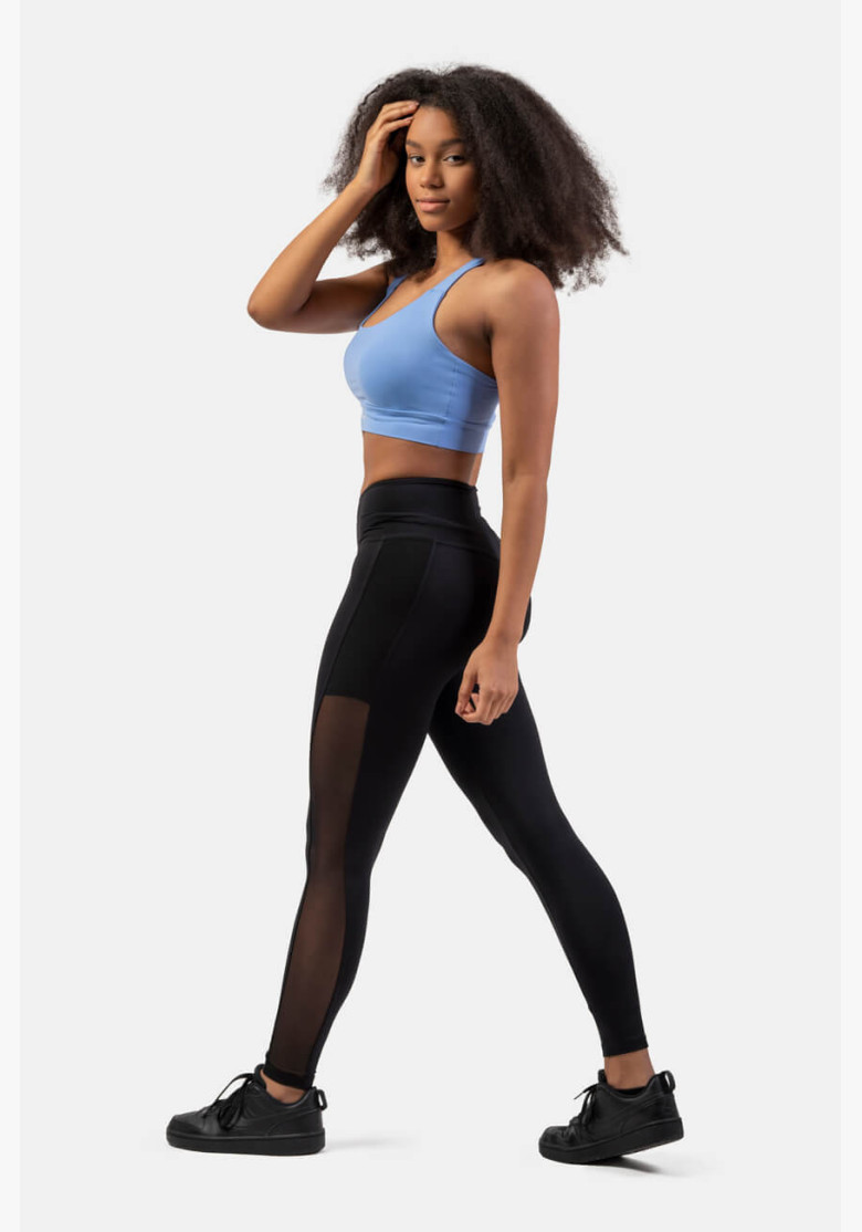 NEBBIA Black "Breathe" leggings with... NEBBIA Black "Breathe" leggings with...