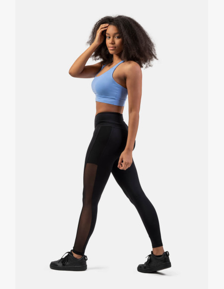 NEBBIA Black "Breathe" leggings with mesh black