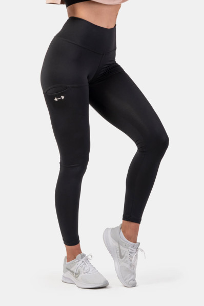 NEBBIA Active leggings with high waist and side pocket black