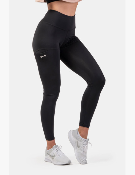 NEBBIA Active leggings with high waist and side pocket black