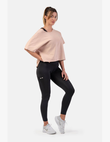 NEBBIA Active leggings with high waist and side pocket black