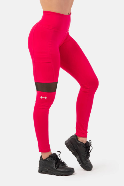 NEBBIA Sporty Leggings with high waist and side pocket pink