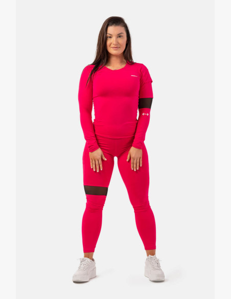 NEBBIA Sporty Leggings with high waist and side pocket pink