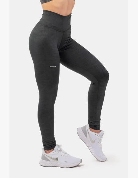 NEBBIA Python high waisted leggings with snakeskin pattern black