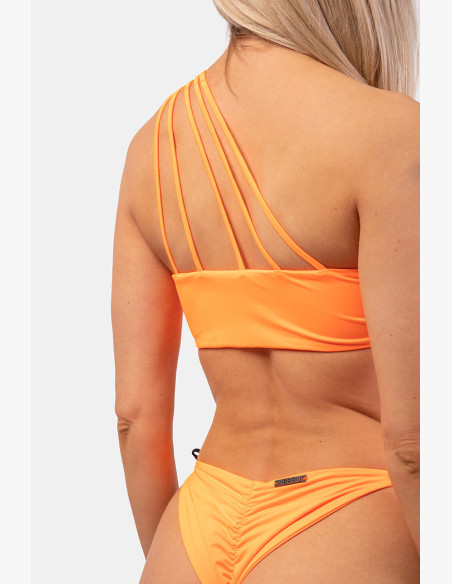NEBBIA Bandeau Bikini Swimsuit One Shoulder (Top) Orange