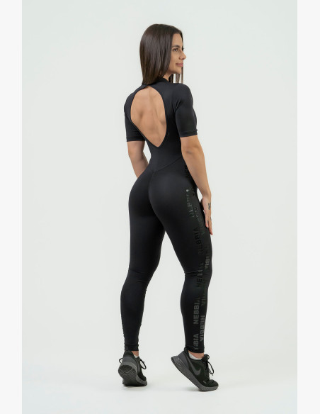 NEBBIA Women's sports jumpsuit NEBBIA INTENSE Focus black